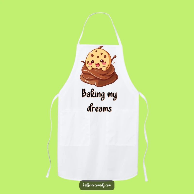 Funny Kawaii Cookie Apron - Gleeful Baker in Chocolate