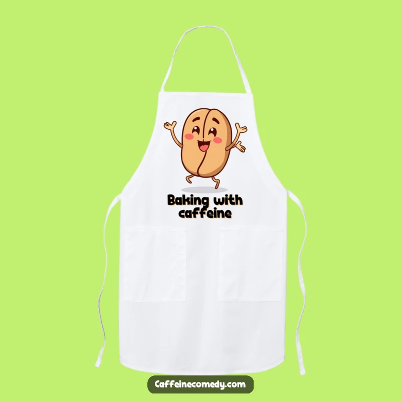 Funny Coffee Bean Apron: Brew Up Fun with Jumping Jacks, a Great Kitchen Gift!