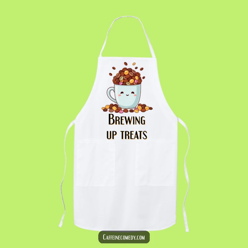 Funny Coffee Bean Apron: Cook with Caffeine-Fueled Fun!