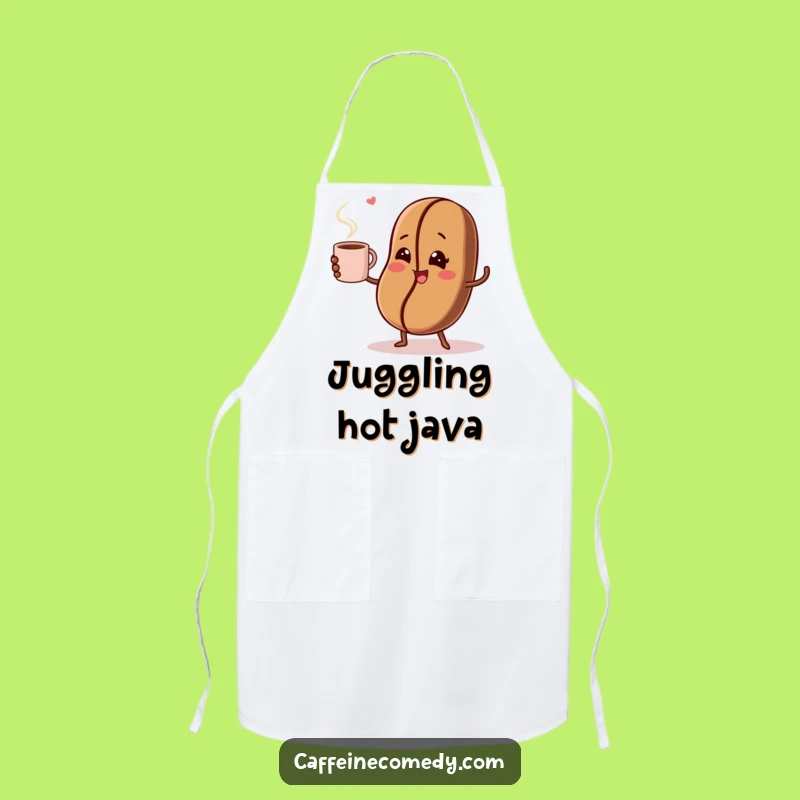 Funny Coffee Bean Juggling Apron - Cook and Laugh in Style!
