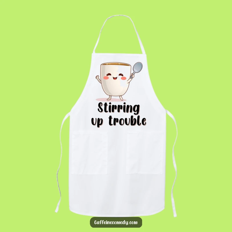 Funny Dancing Mug Spoon Dance Apron: Cook Up Some Fun in the Kitchen