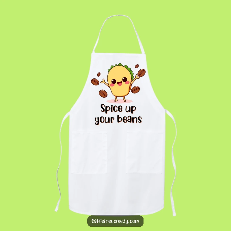 Funny Kawaii Taco Juggling Coffee Apron: Cook Up Fun in the Kitchen