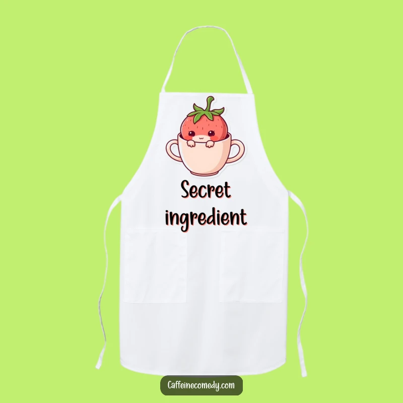 Funny Kawaii Strawberry Hiding Apron: Cook with a Hidden Smile