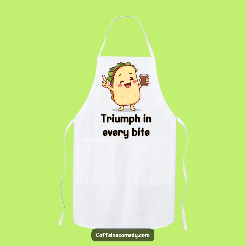 Funny Taco Victory Dance Apron - Cook Up Some Fun in the Kitchen