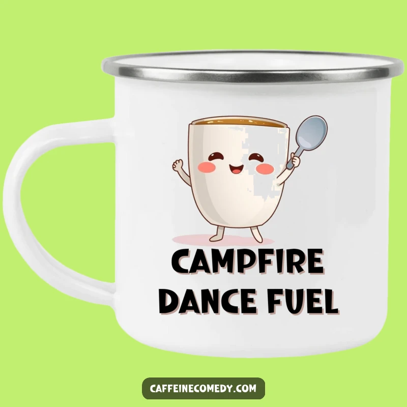 Funny Dancing Mug Spoon Dance Camping Mug: Coffee Beats Under the Stars