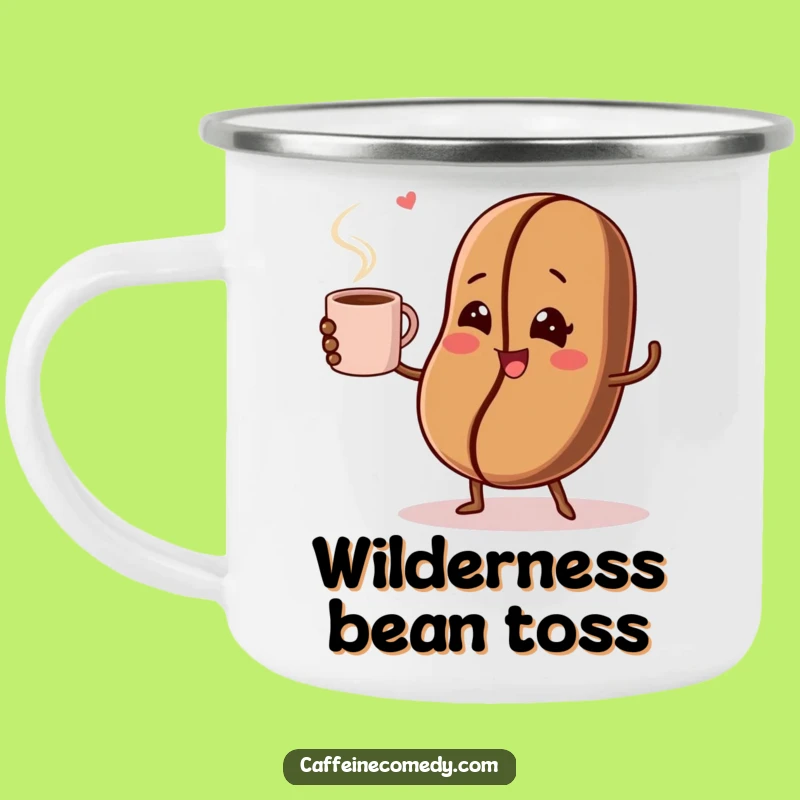 Funny Coffee Bean Juggling Camping Mug - Your Adventure Brew Buddy!