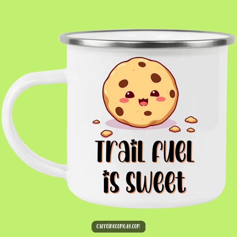 Funny Cookie Crumbs Camping Mug: Adventure Fuelled by Sweets!