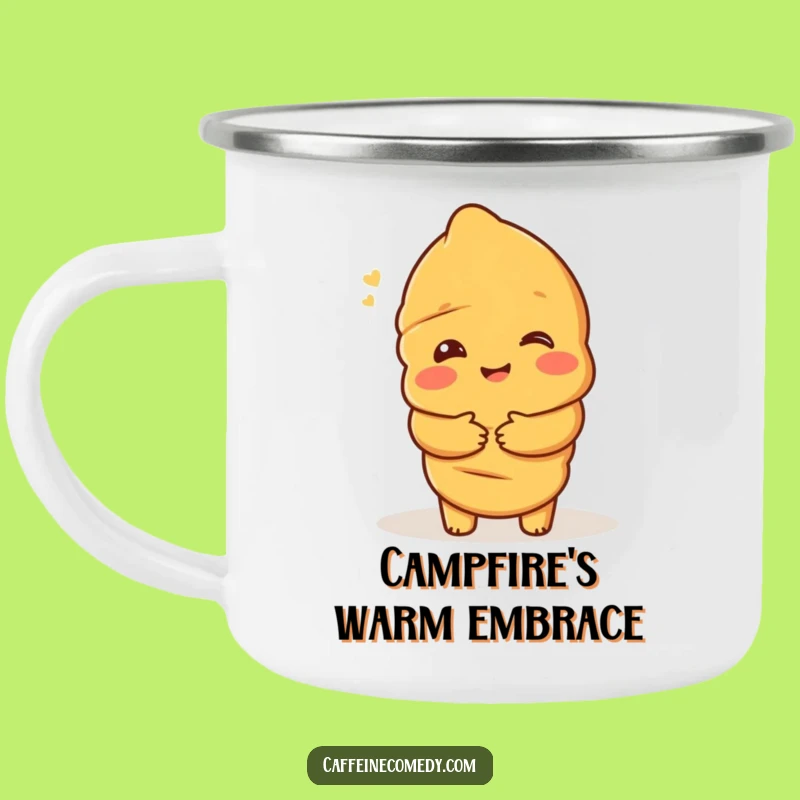 Funny Croissant Hug Camping Mug: Cozy Pastry - Hilarious Outdoor Comfort Funny Gift!