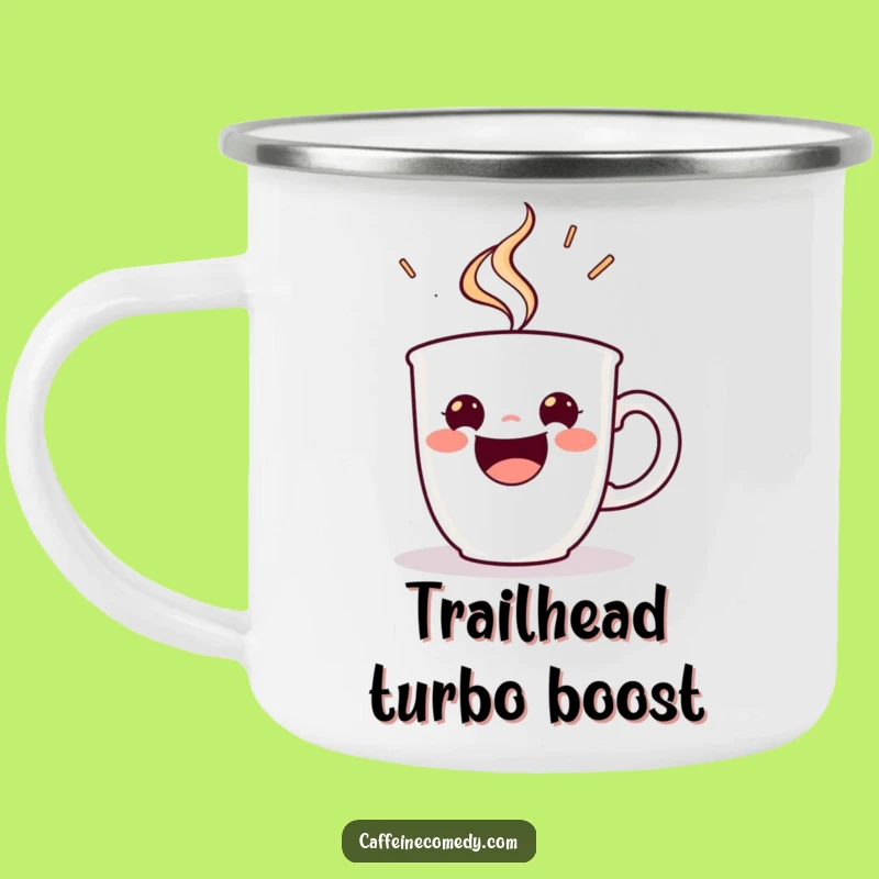 Funny Espresso Cup Camping Mug: Steaming Adventure - Hilarious Outdoor Funny Gift!