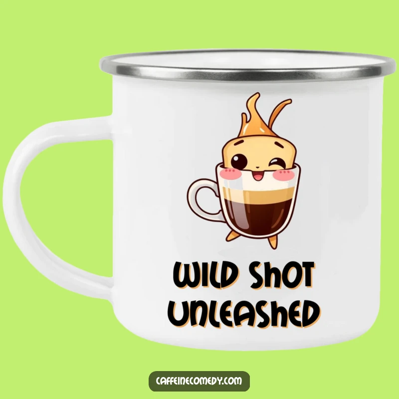 Funny Espresso Shot Camping Mug - Your Energetic Outdoor Brew!