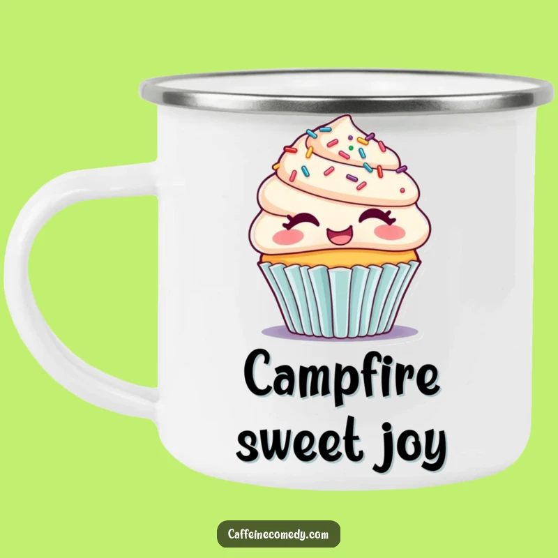 Funny Giggling Cupcake Camping Mug - Sweet Adventures Gift!