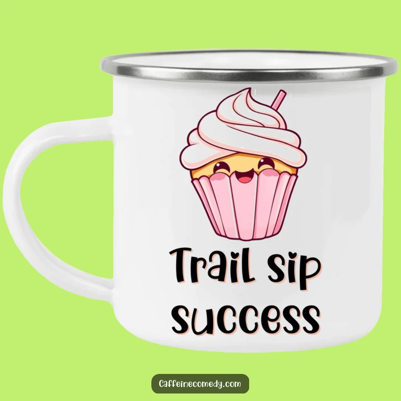 Funny Kawaii Cupcake Camping Mug: Durable & Hilarious Outdoor Treat Holder