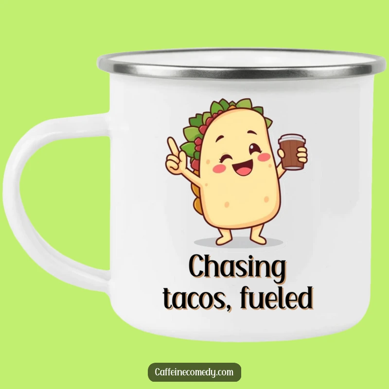 Funny Taco Victory Dance Camping Mug - Your Fiesta on the Go