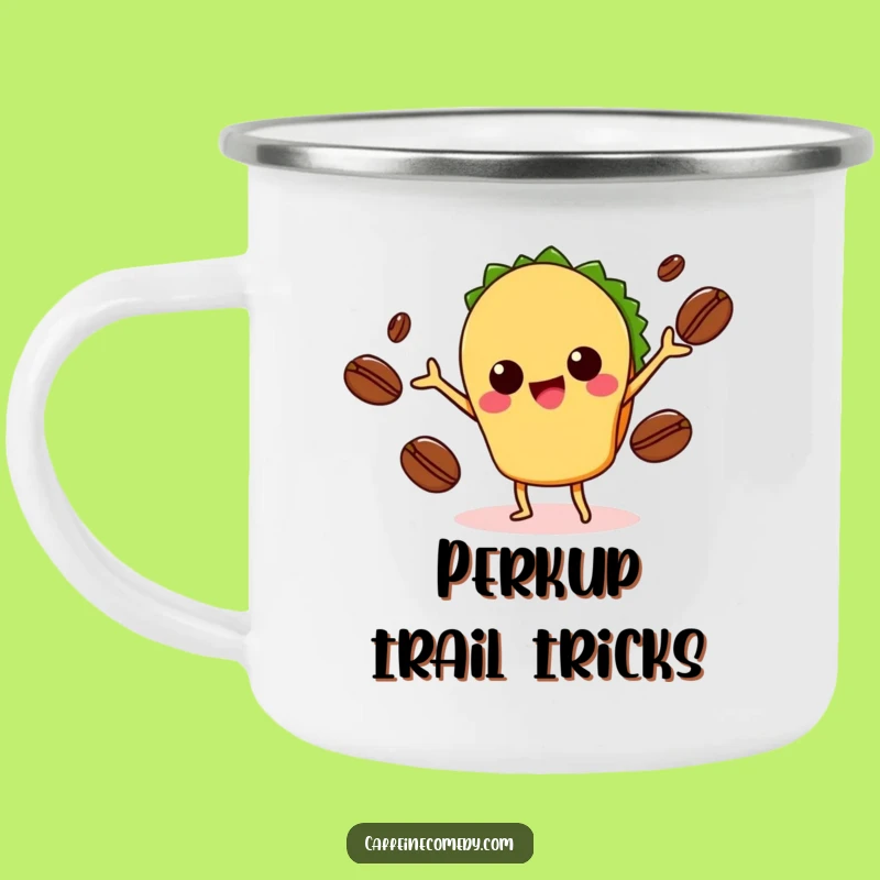 Funny Kawaii Taco Juggling Coffee Camping Mug: Adventure Fuel with Flair