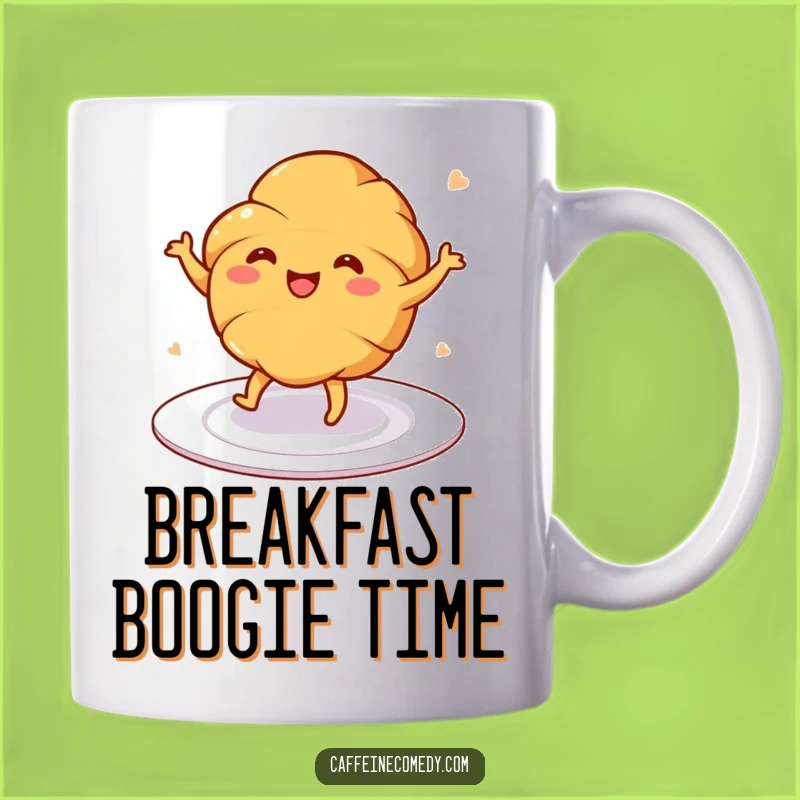 Funny Croissant Dance Mug - Start Your Day with a Smile!