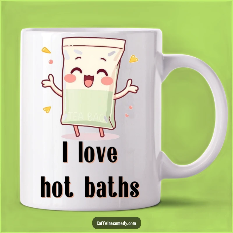 Funny Tea Bag Mug: Enthusiastic Dunking Character - Perfect Funny Gift for Tea Lovers!