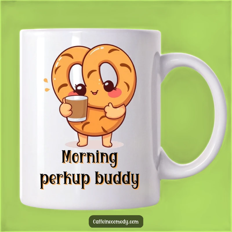Funny Pretzel Coffee Mug - A Charming Wink and Humorous Gift for Coffee Lovers
