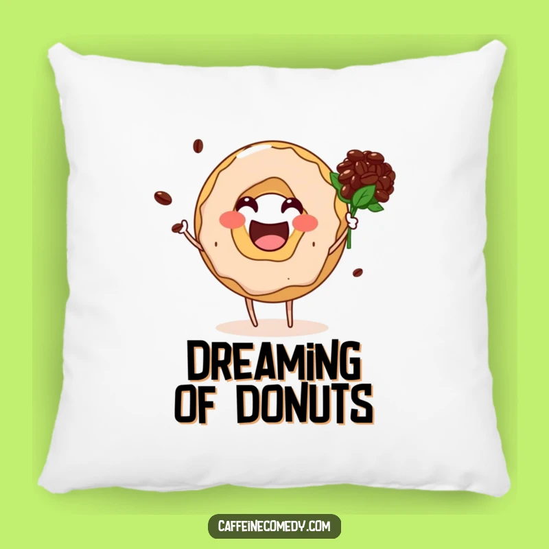 Funny Donut Hole Coffee Bean Bouquet Pillow: Cuddle Up with Cute Humor
