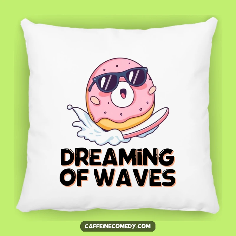 Funny Surfing Donut Pillow - Cuddle Up with a Cool Treat!
