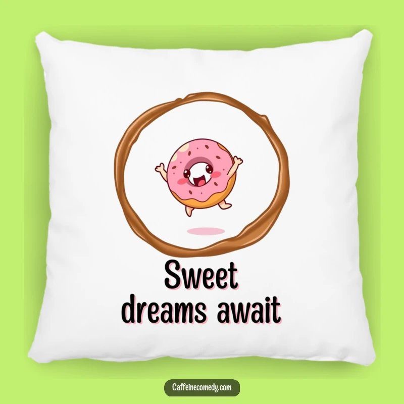 Funny Donut Leaping Pillow - Cozy Comfort with a Sweet Treat