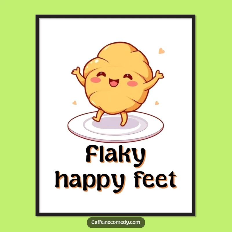 Funny Croissant Dance Digital Art - Instant Joyful Decor!