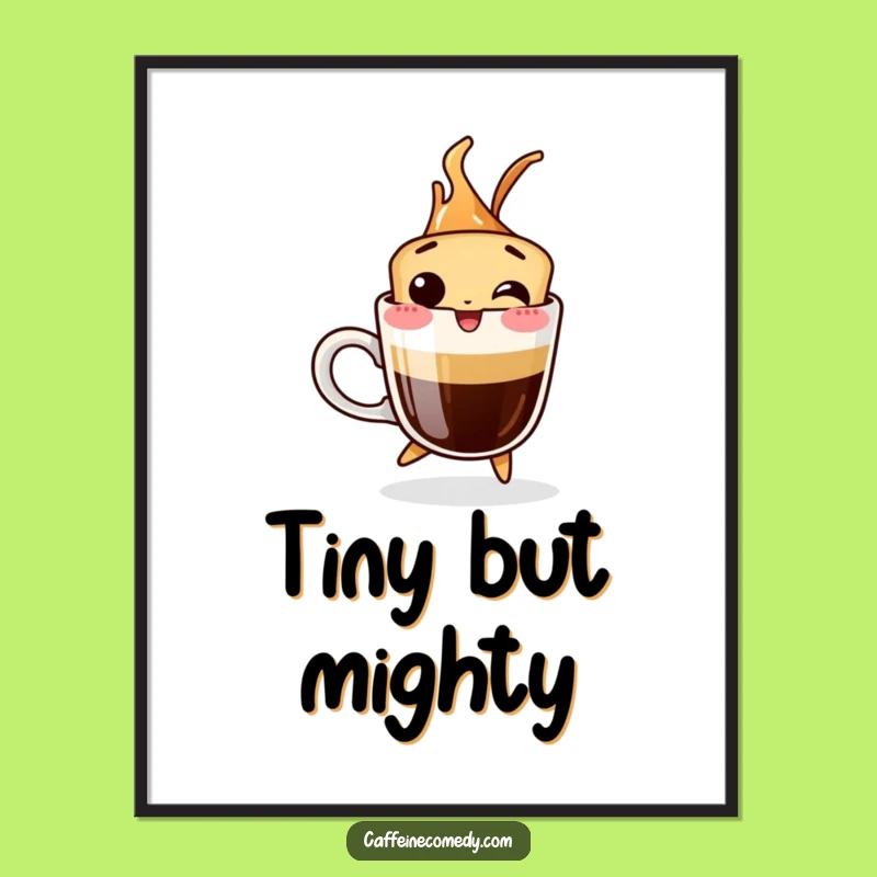 Funny Espresso Shot Digital Art - Instant Energy for Your Walls!