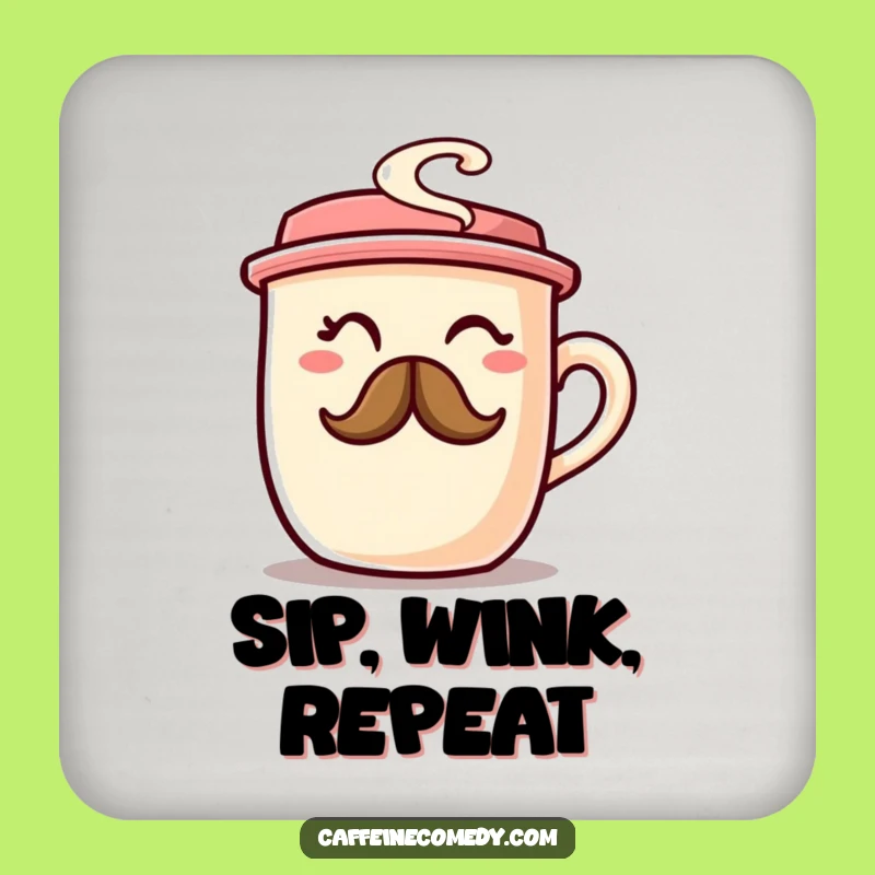 Funny Coffee Cup Coaster Set: Protect Surfaces with Morning Humor
