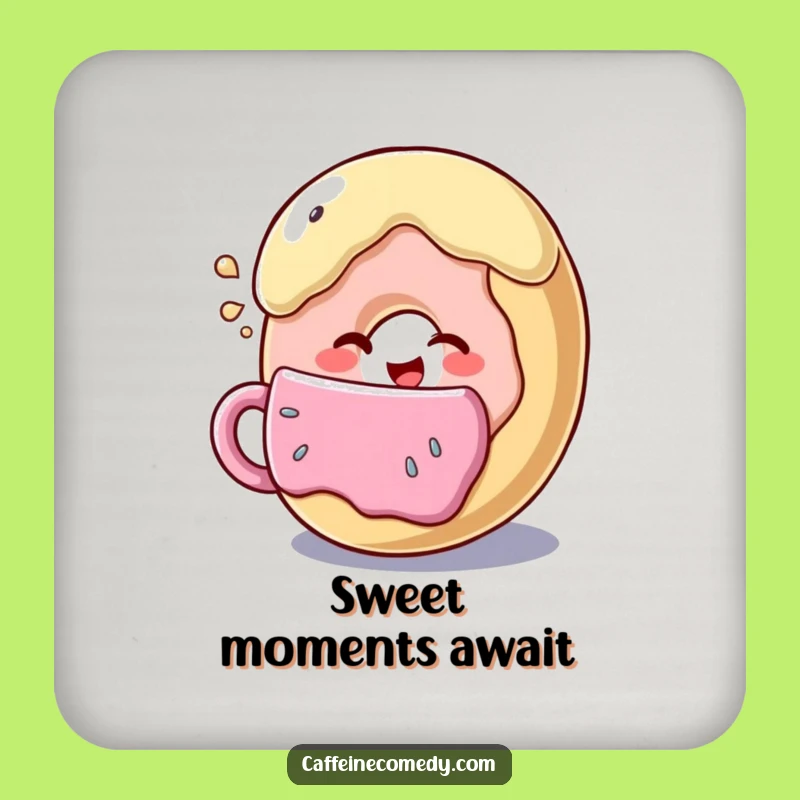 Funny Donut Coffee Coaster: Winking Table Protector