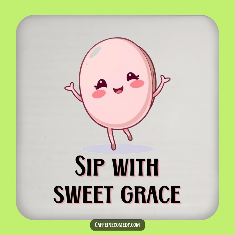 Funny Macaron Coaster: Protect Surfaces with a Graceful Twirl, a Chic Small Gift!