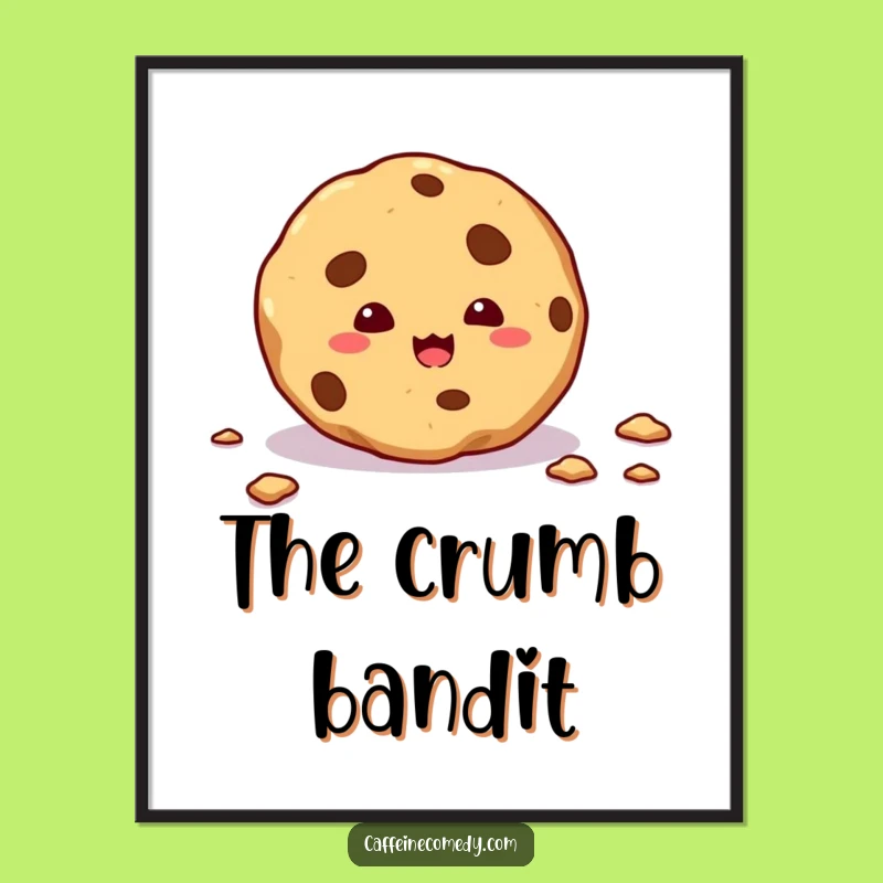 Funny Cookie Crumbs Poster: Hilarious Decor for Sweet Spaces!