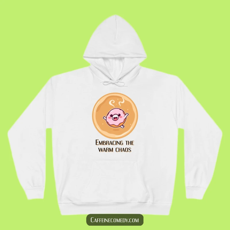 Cozy Funny Kawaii Donut Latte Leap Hoodie: Warmth and Sweet Comfort