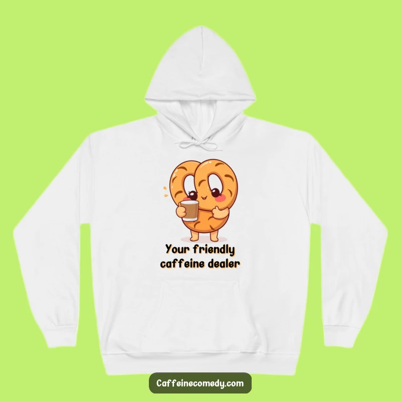 Funny Pretzel Coffee Hoodie - Cozy and Charming Gift for Coffee Drinkers