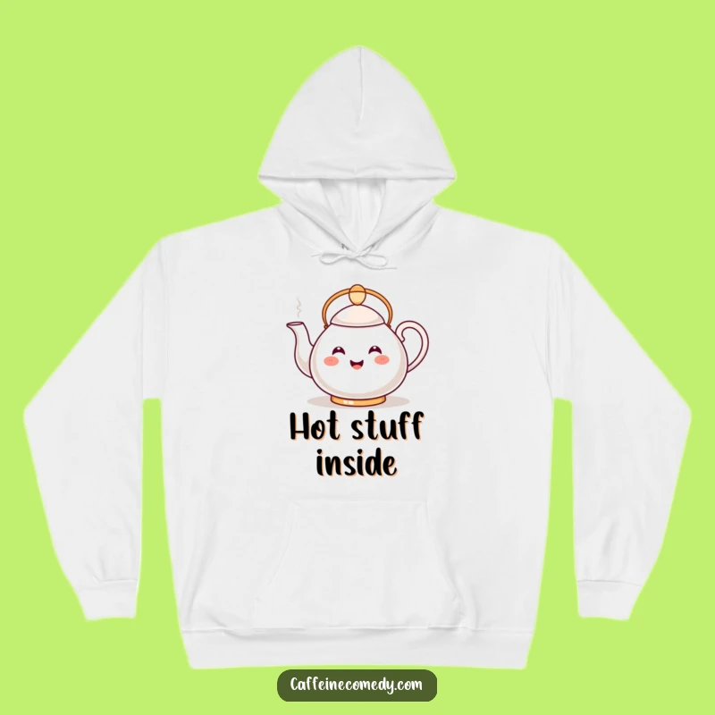 Cozy Funny Kawaii Teapot Hoodie: Warm Up with Steamy Comfort!