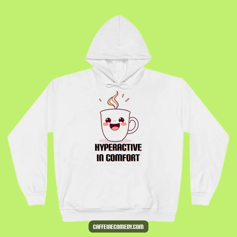 Funny Espresso Cup Hoodie: Cozy Steaming Character - Ultimate Funny Gift for Warm Hugs!