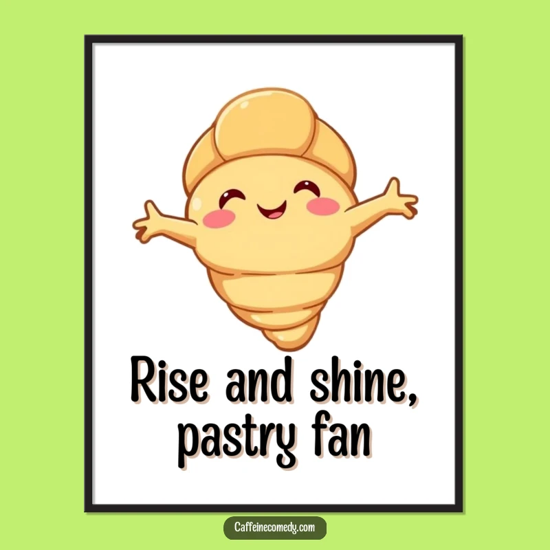 Funny Free Printable Croissant Wall Art: Flaky Charm, Perfect Humorous Downloadable Decor