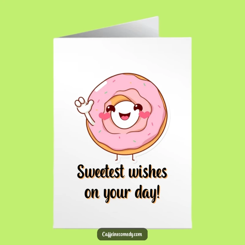 Free Printable Birthday Card: Funny Donut Wave for a Sweet Celebration
