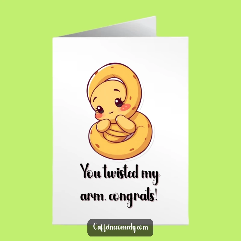 Free Printable Unraveling Pretzel Congrats Card - Funny Downloadable Surprise for Life's Twists