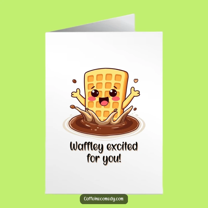 Free Printable Congrats Card: Waffle's Coffee Splash Celebration