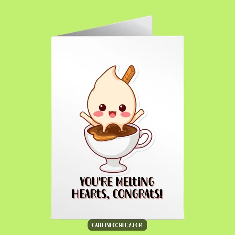 Free Printable Congrats Card: Melting Ice Cream Coffee - A Funny Downloadable Gift!