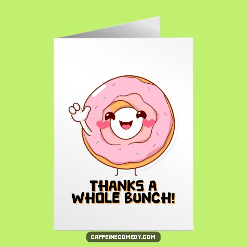 Free Printable Thank You Card: Sweet Donut Wave for Expressing Gratitude