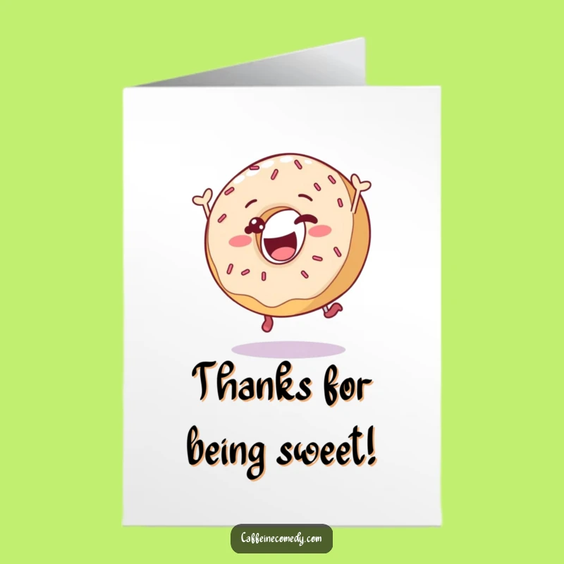 Funny Free Printable Donut Thank You Card: Sweet Thanks, Perfect Downloadable Gift for Gratitude