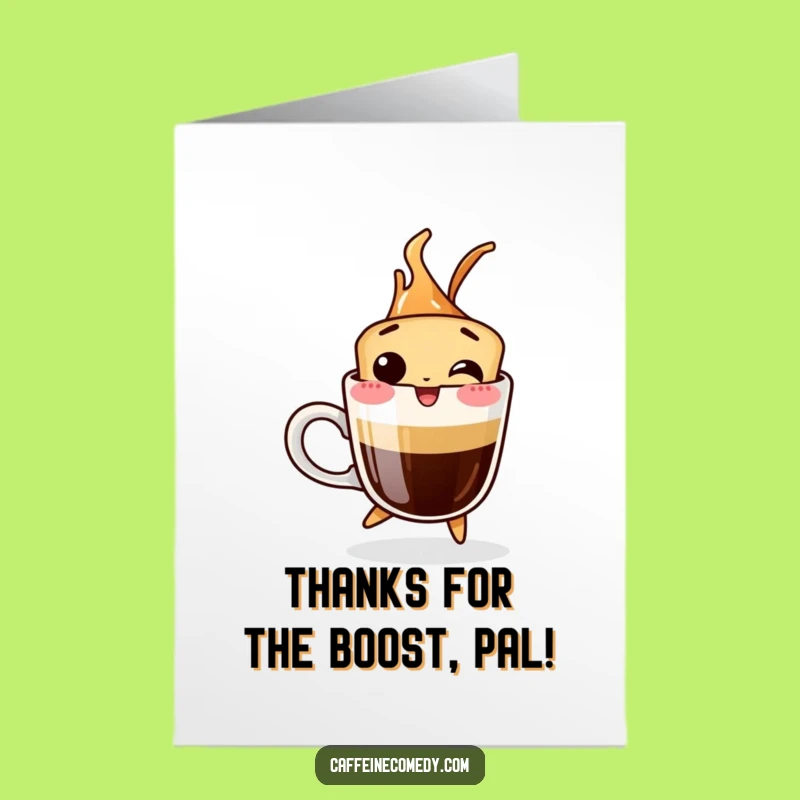Free Printable Thank You Card: Giggling Espresso Shot Appreciation