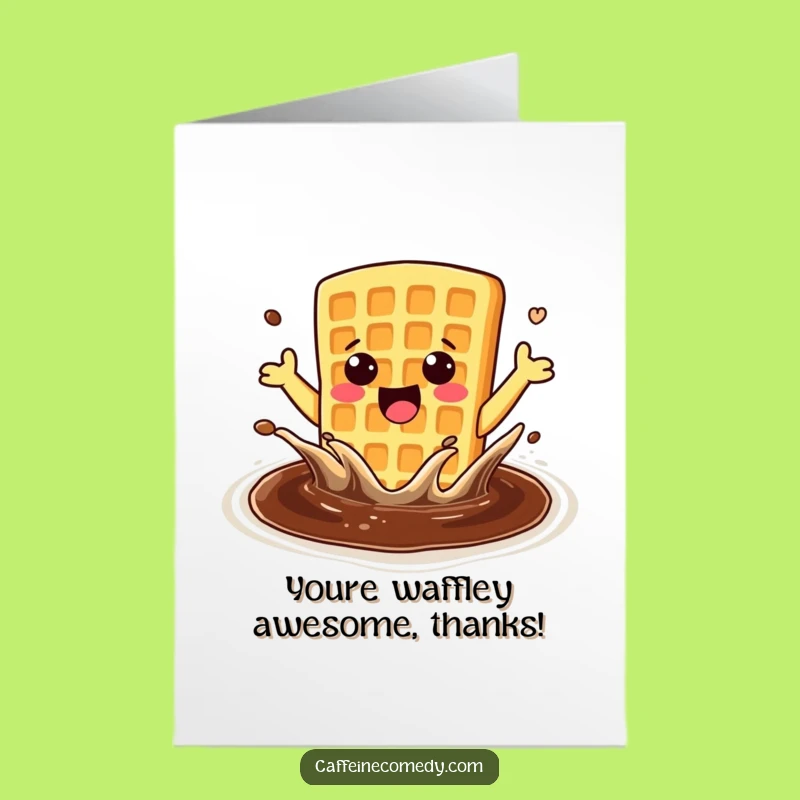 Free Printable Thank You Card: Waffle's Coffee Splash Thanks