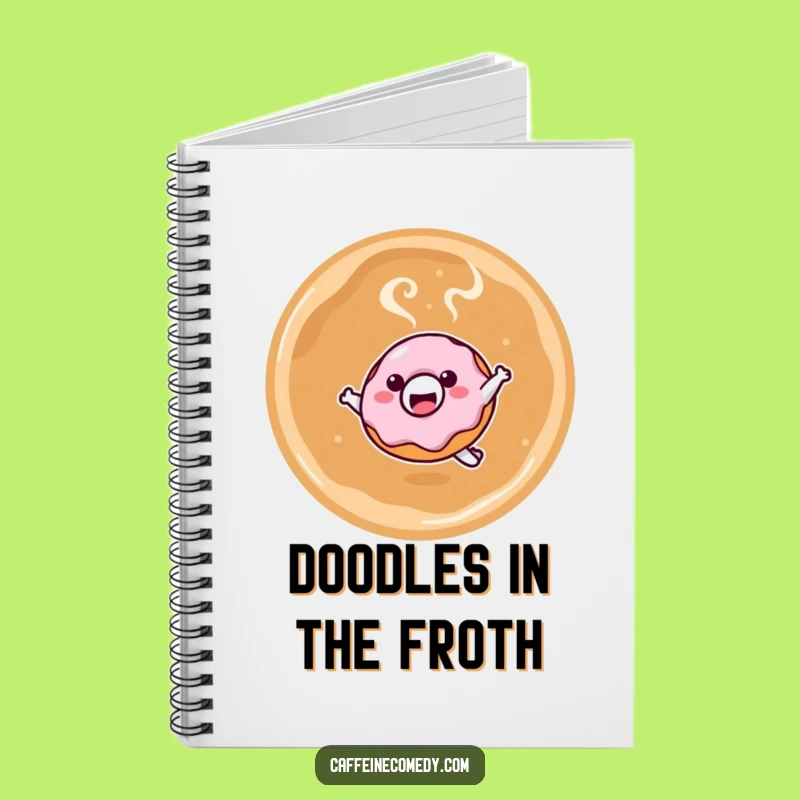 Funny Kawaii Donut Latte Leap Notebook: Jot Down Sweet Ideas