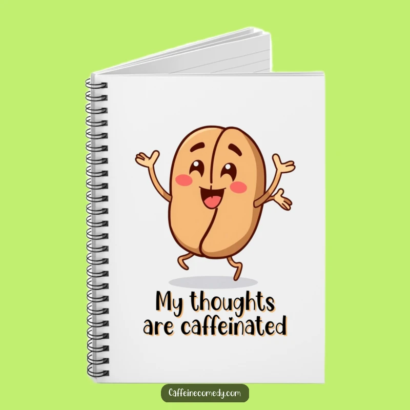 Funny Coffee Bean Notebook: Plan Your Day with Jumping Jacks, a Creative Gift!
