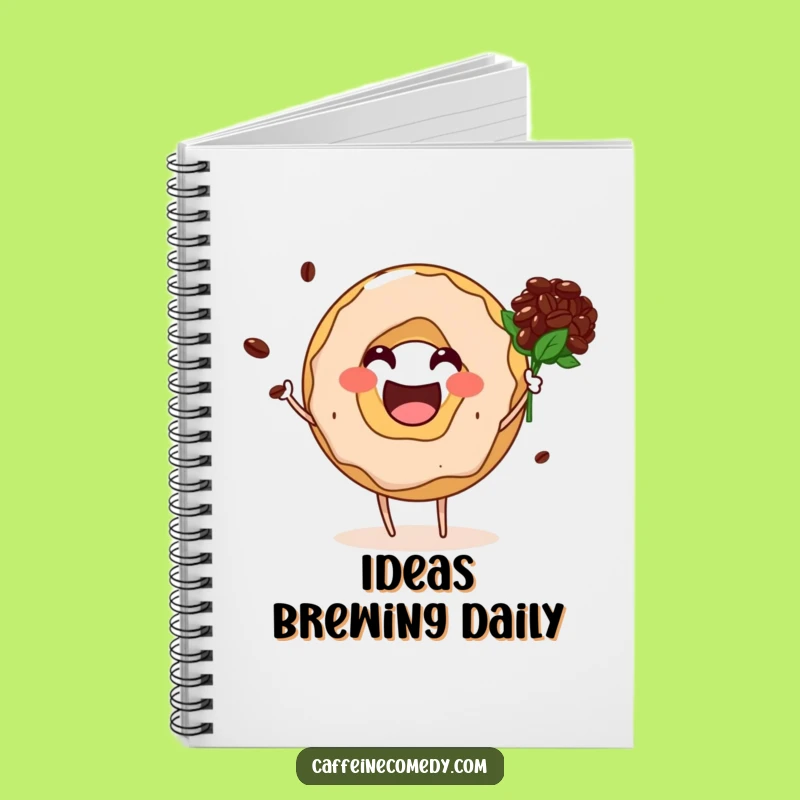 Funny Donut Hole Coffee Bean Bouquet Notebook: Jot Down Ideas with Delight