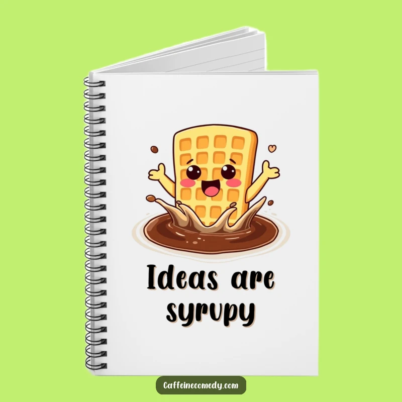 Funny Enthusiastic Waffle Coffee Splash Notebook: Jot Down Fun Ideas, Perfect Creative Funny Gift
