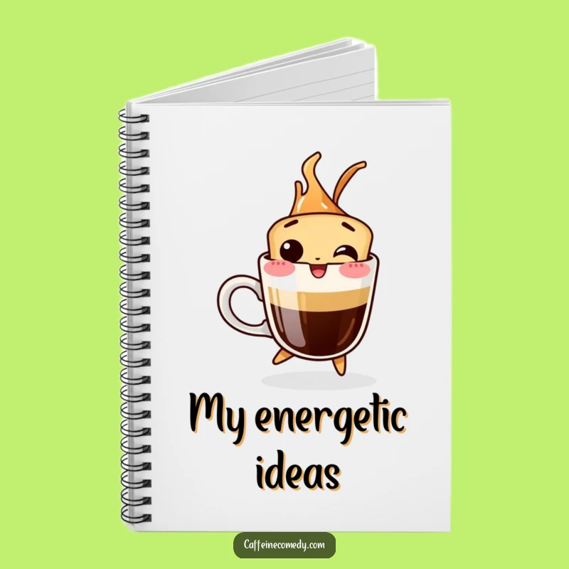 Funny Espresso Shot Notebook - Jot Down Ideas with Energy!