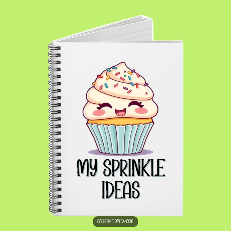 Funny Giggling Cupcake Notebook - Jot Down Sweet Ideas Gift!