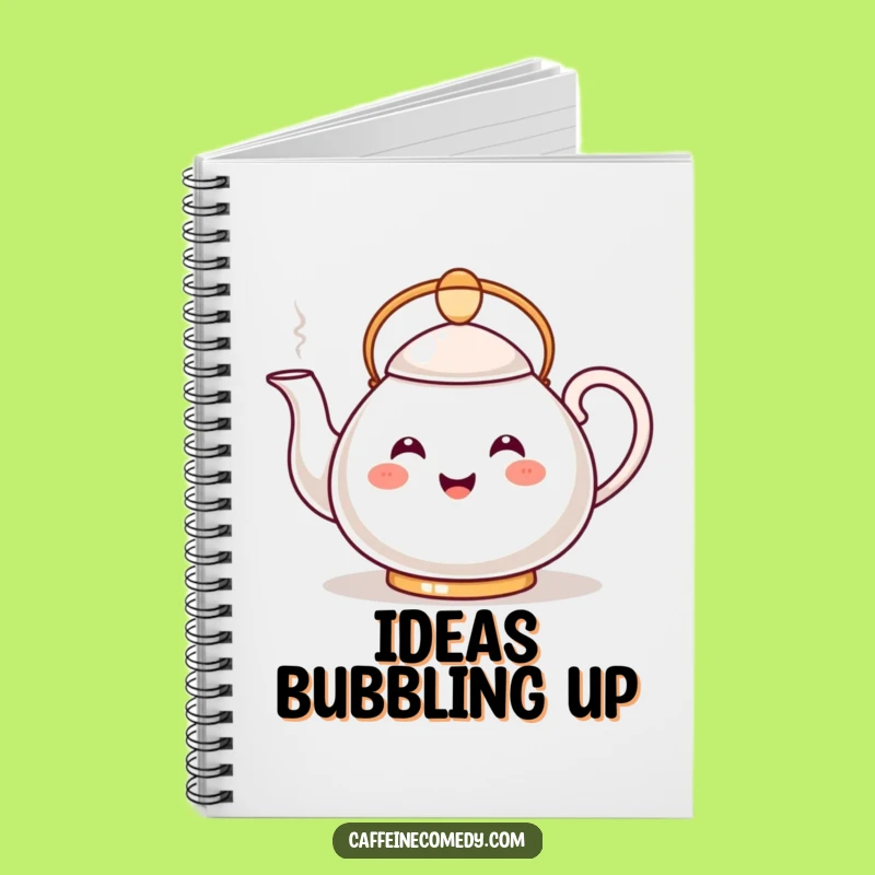 Funny Kawaii Teapot Notebook: Jot Down Ideas with Steamy Humor!